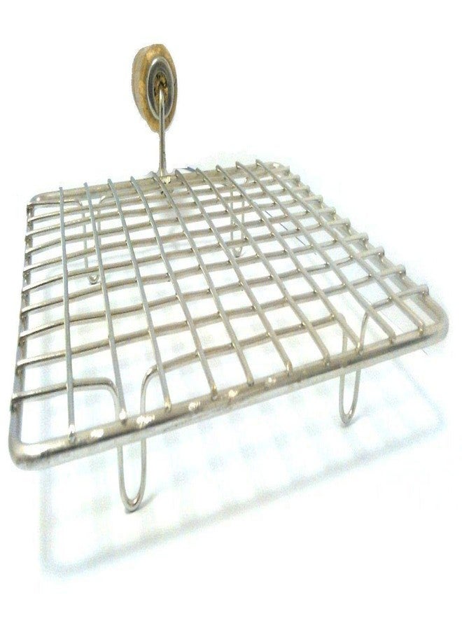 SATMPD Papad Jali Roast، شواية بانير، صانع روتي، شواية جالي مشوي تشاباتي توست، مقبض خشبي، شبكة تندور نباتية، بايجان بهارتا (مربع) - Image 3